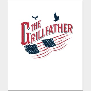 the grillfather 4th ofJuly t-shirt Posters and Art